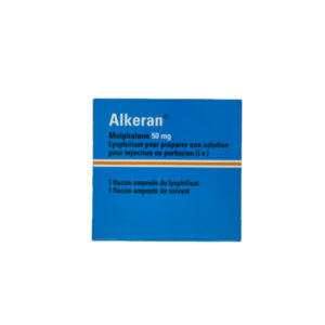 ALKERAN (Melfalan) inyectable, un medicamento oncológico utilizado en el tratamiento del mieloma múltiple y otros cánceres, disponible para pacientes en tratamiento.