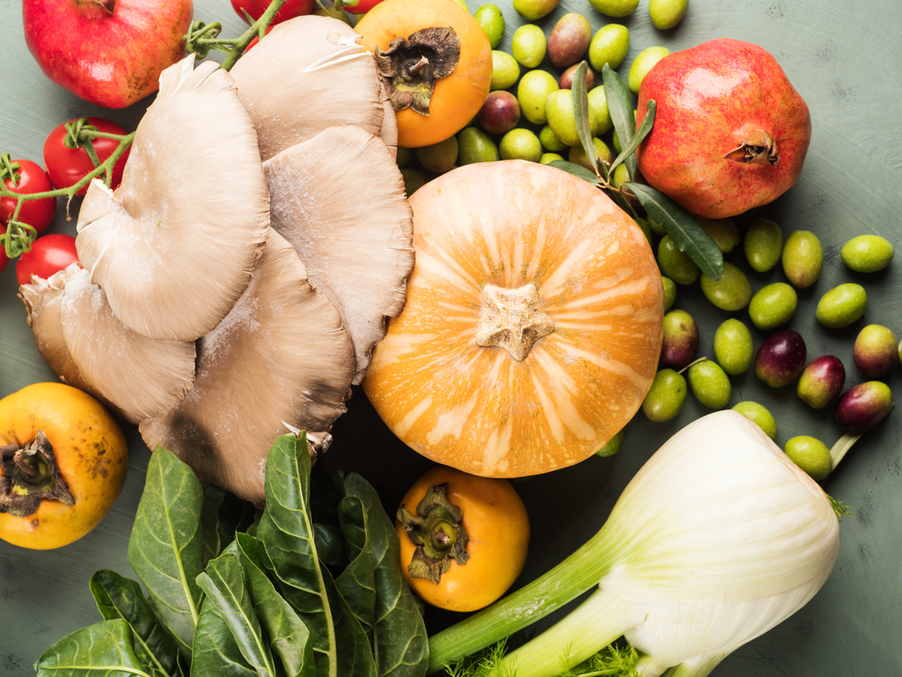 Alimentos frescos como frutas y verduras recomendados para pacientes que están en tratamiento con Fluorouracilo
