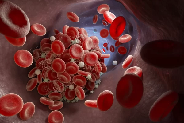 Representación 3D de glóbulos rojos, esenciales en el transporte de oxígeno. Imagen microscópica detallada de glóbulos rojos saludables en circulación.